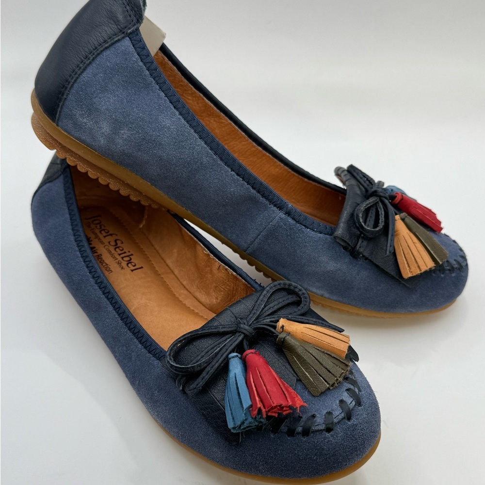 Josef Seibel European Comfort Pippa Ballet Flats Suede Leather Size EU 37 US 6.5